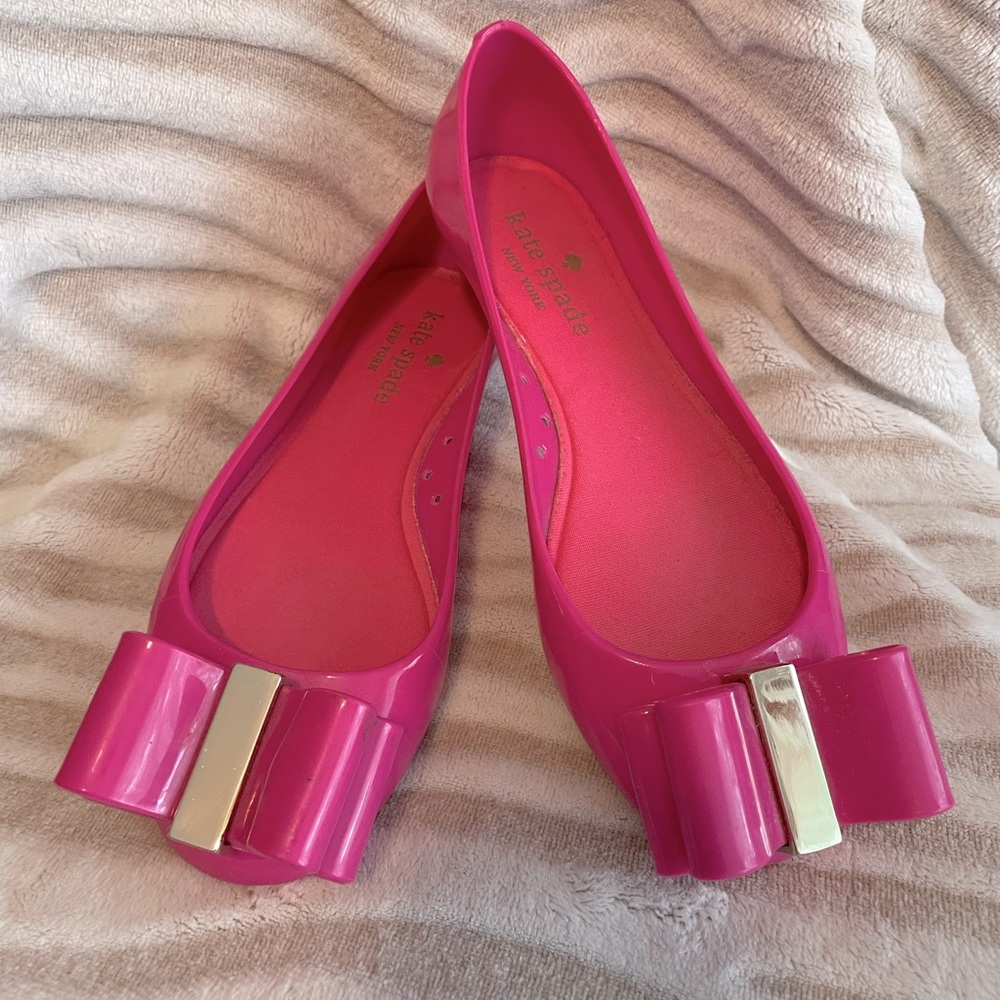 Kate Spade hot pink flats size 6.